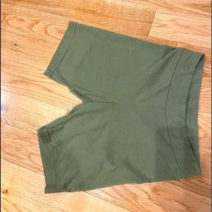 Hue Size small biker shorts! Army green and so comfy!